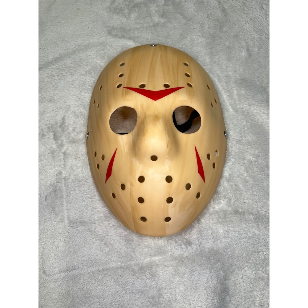 Rubies II Jason Voorhees Friday the 13th Hockey Mask Wood Grain Tan Adult